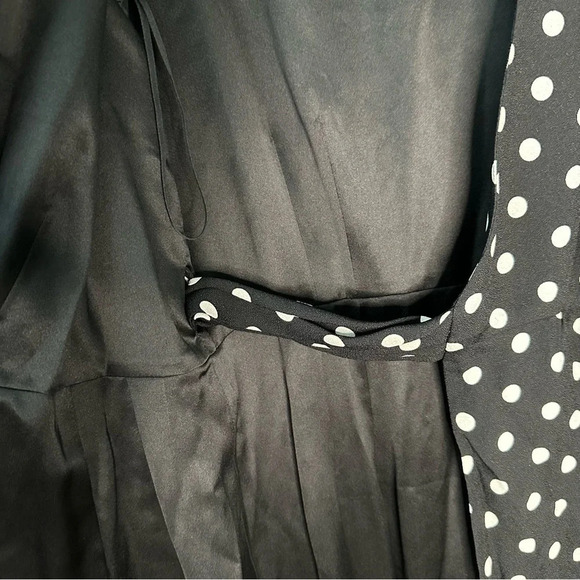NWT CELINE Midi Wrap Polka Dot Black Dress SZ EUR 36, US 4, S - Picture 10 of 12